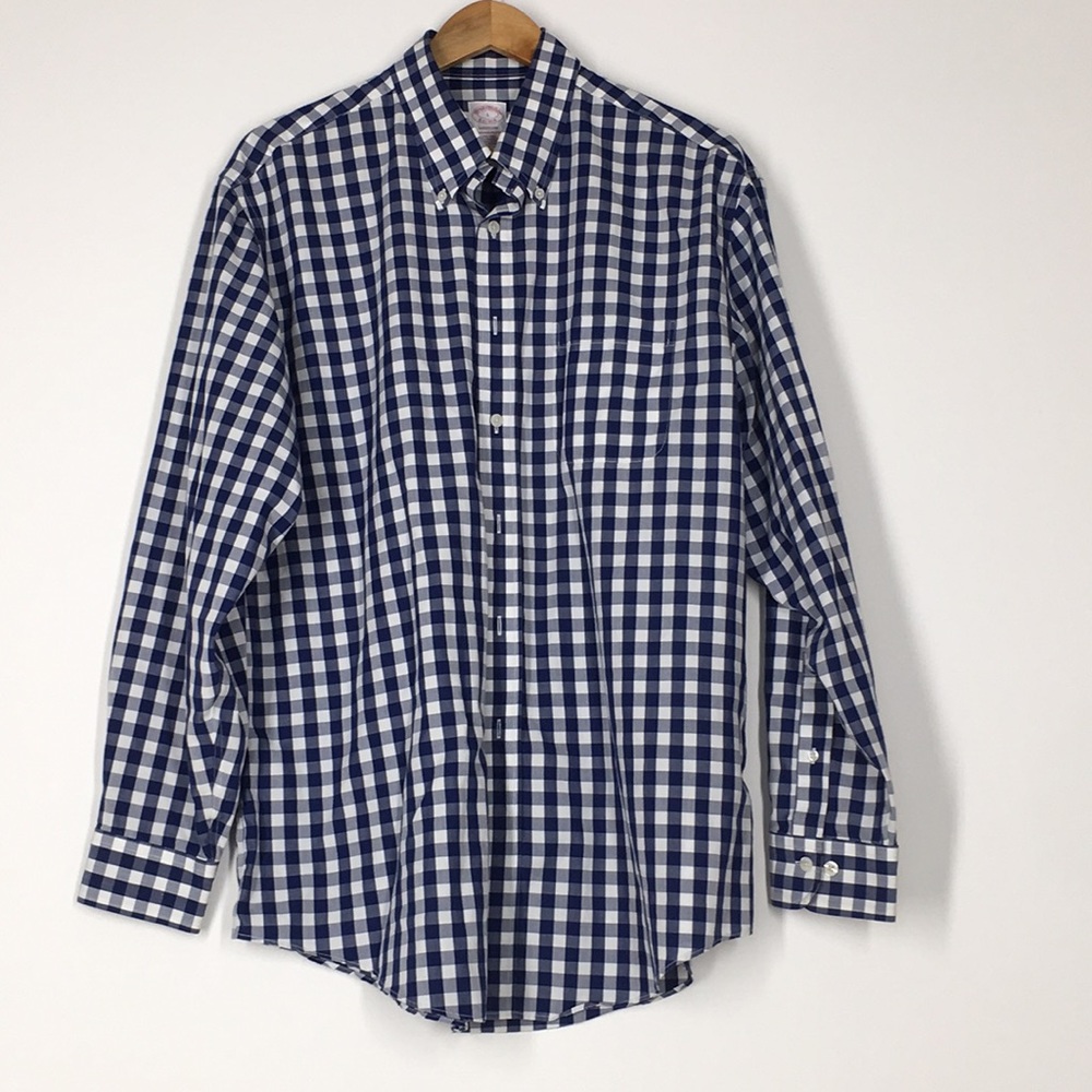 Brooks Brothers Madison Mens Shirt L Color Blue